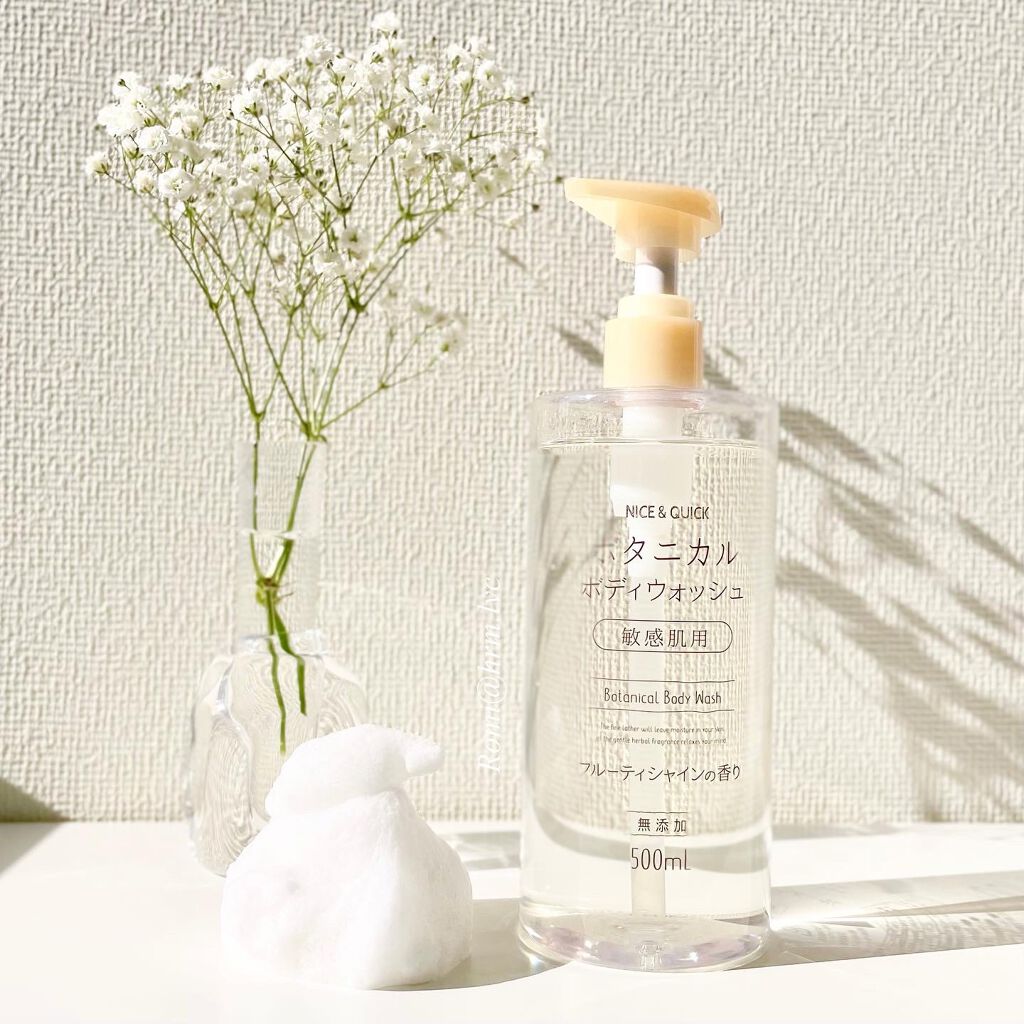 ボタニカルボディウォッシュ コットンシャボンの香り 本体/NICE ＆ QUICK/ボディソープを使ったクチコミ（1枚目）