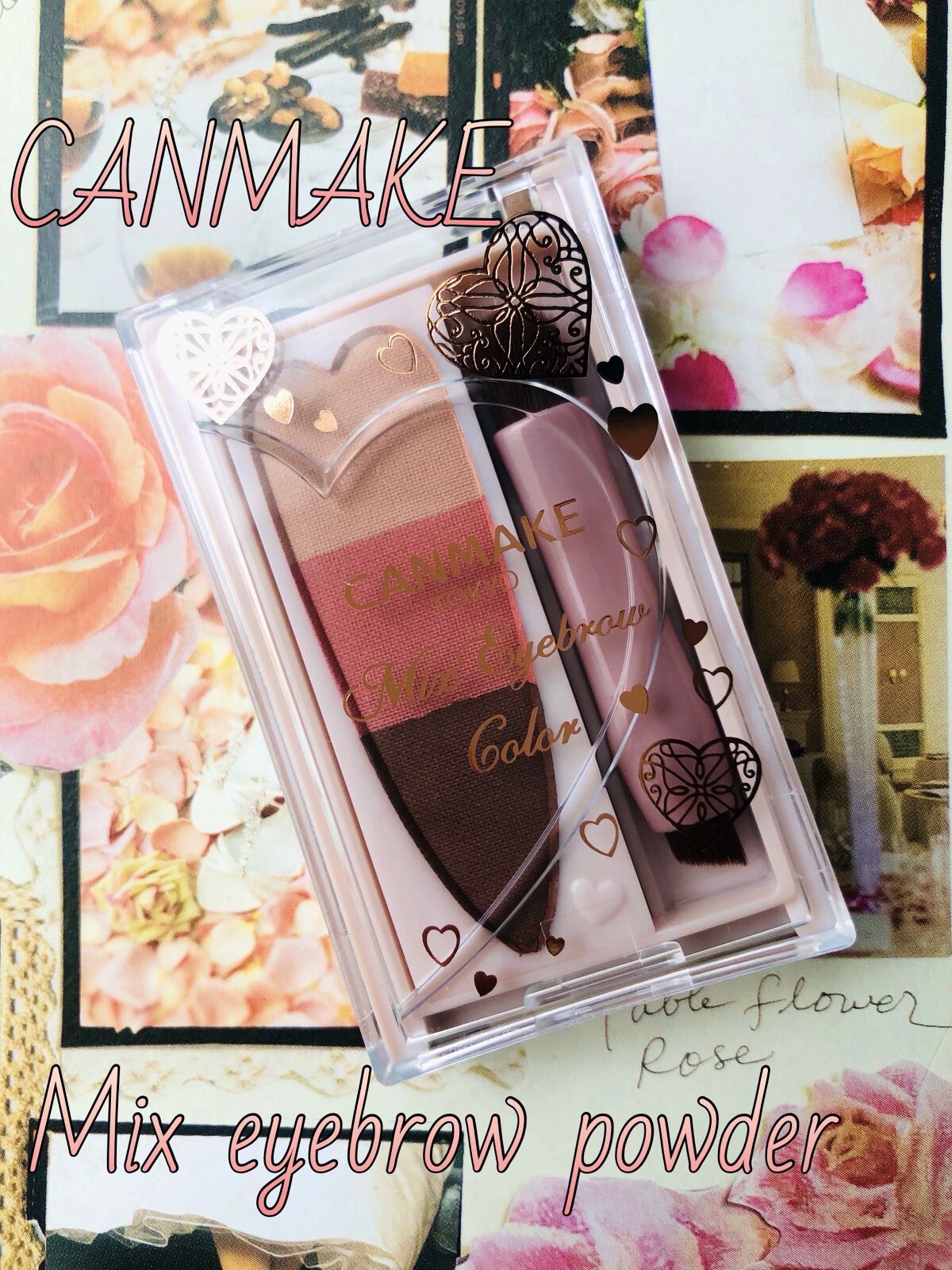 ミックスアイブロウカラー C01 チャームピンク/キャンメイク/パウダーアイブロウを使ったクチコミ（1枚目）