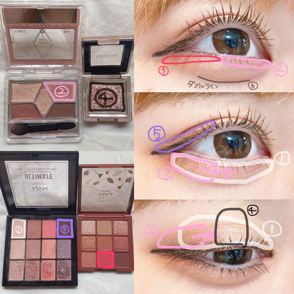 UT シャドウ パレット ミックス フィニッシュ/NYX Professional Makeup/アイシャドウパレットを使ったクチコミ（2枚目）