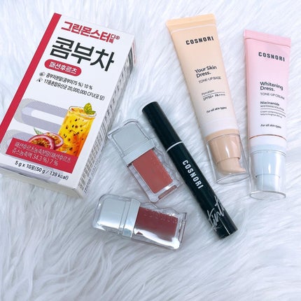 ホワイトニングドレストーンアップクリーム/COSNORI/化粧下地を使ったクチコミ(7枚目)