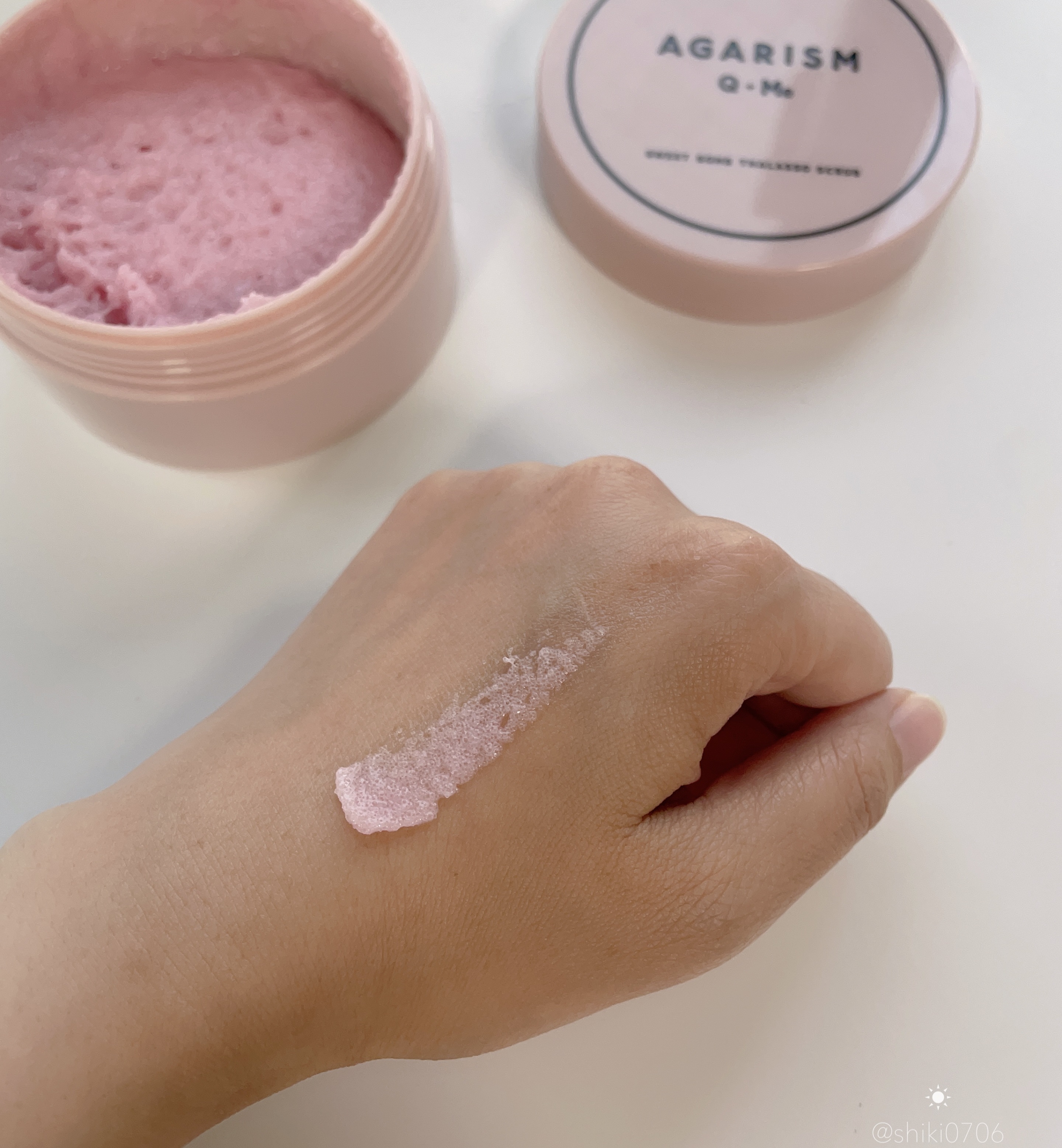 Q+Me スウィート ボム タラソ スクラブ/AGARISM/バストケア・ヒップケアを使ったクチコミ（3枚目）