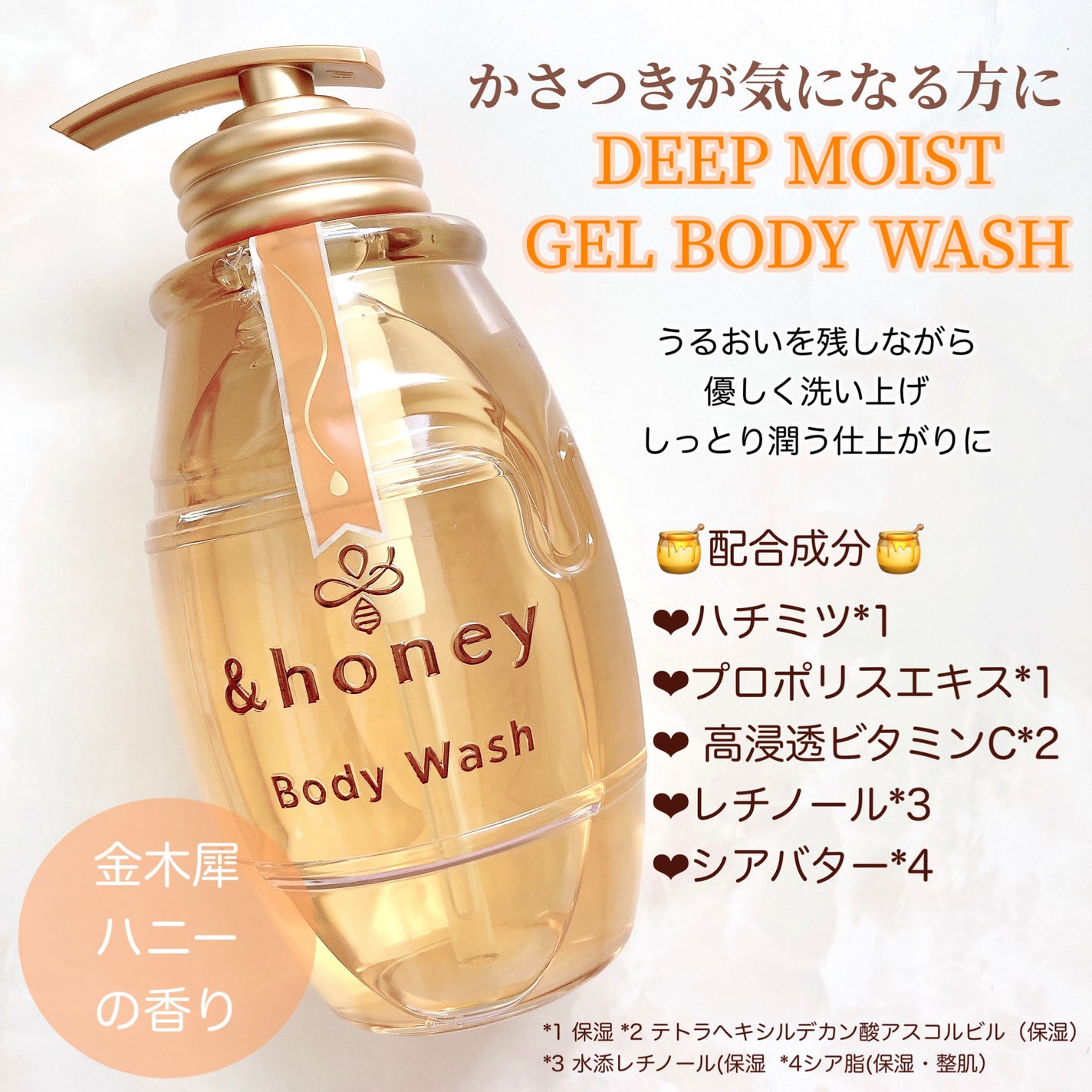 ディープモイスト ジェルボディウォッシュ/&honey/ボディソープを使ったクチコミ(4枚目)