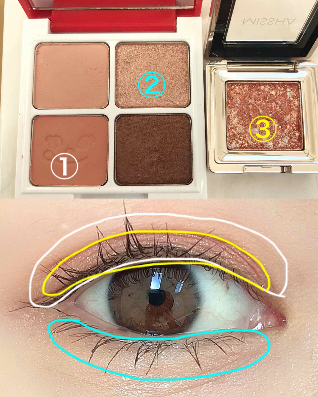 スイートペコエディション アイシャドウパレット/HOLIKA HOLIKA/アイシャドウパレットを使ったクチコミ（3枚目）