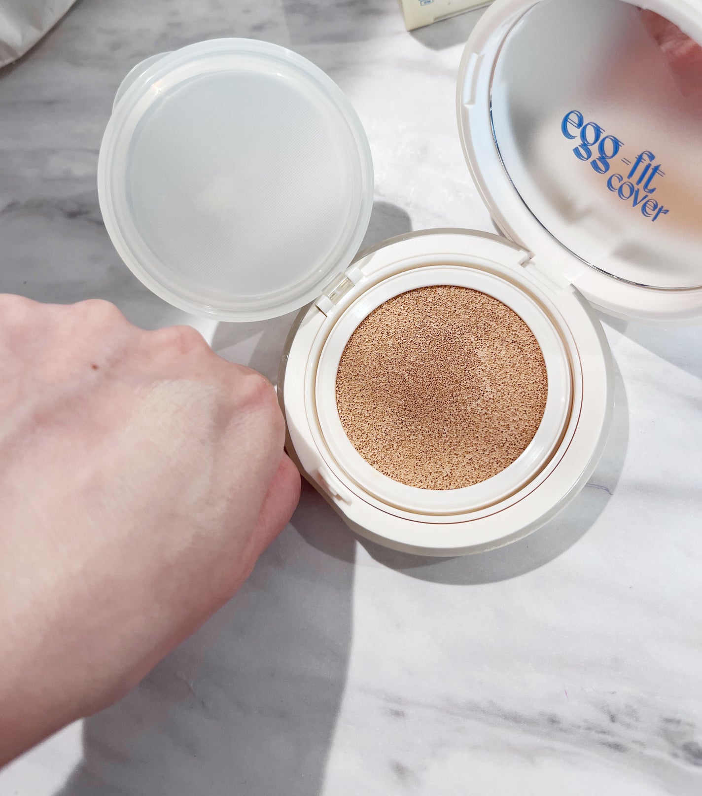 フィー クッションエッグフィットカバー/fwee/クッションファンデーションを使ったクチコミ(3枚目)
