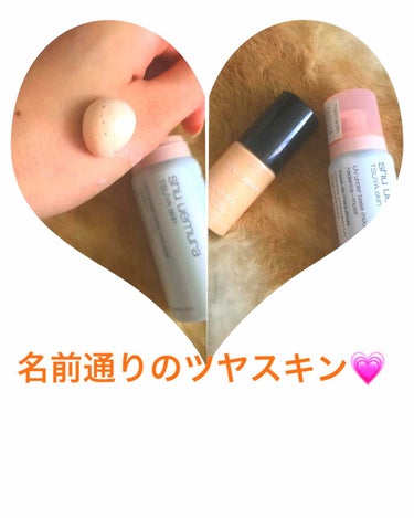 shu uemura UVアンダーベース TSUYAムースモイスト ピーチのクチコミ「ツヤ肌を求めて探検中に出会いました😍💗
このツヤ好きです🤤

ムースタイプになっていて、適量出.....」（1枚目）