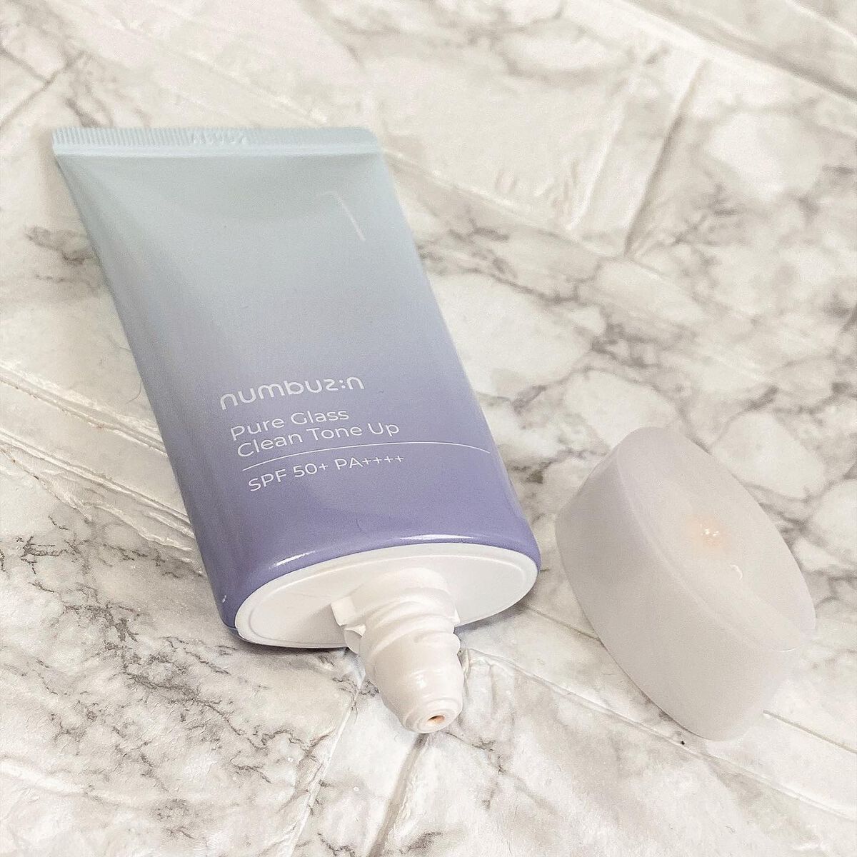 1番 ガラス玉トーンアップクリーム/numbuzin/日焼け止めクリームを使ったクチコミ（3枚目）