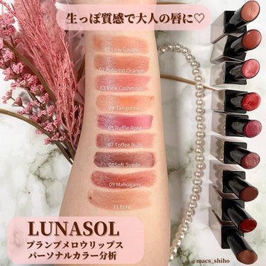 LUNASOL プランプメロウリップスのクチコミ「🌹LUNASOL プランプメロウリップス　パーソナルカラー分析🌹

私も大好きなリップの#LU.....」（1枚目）