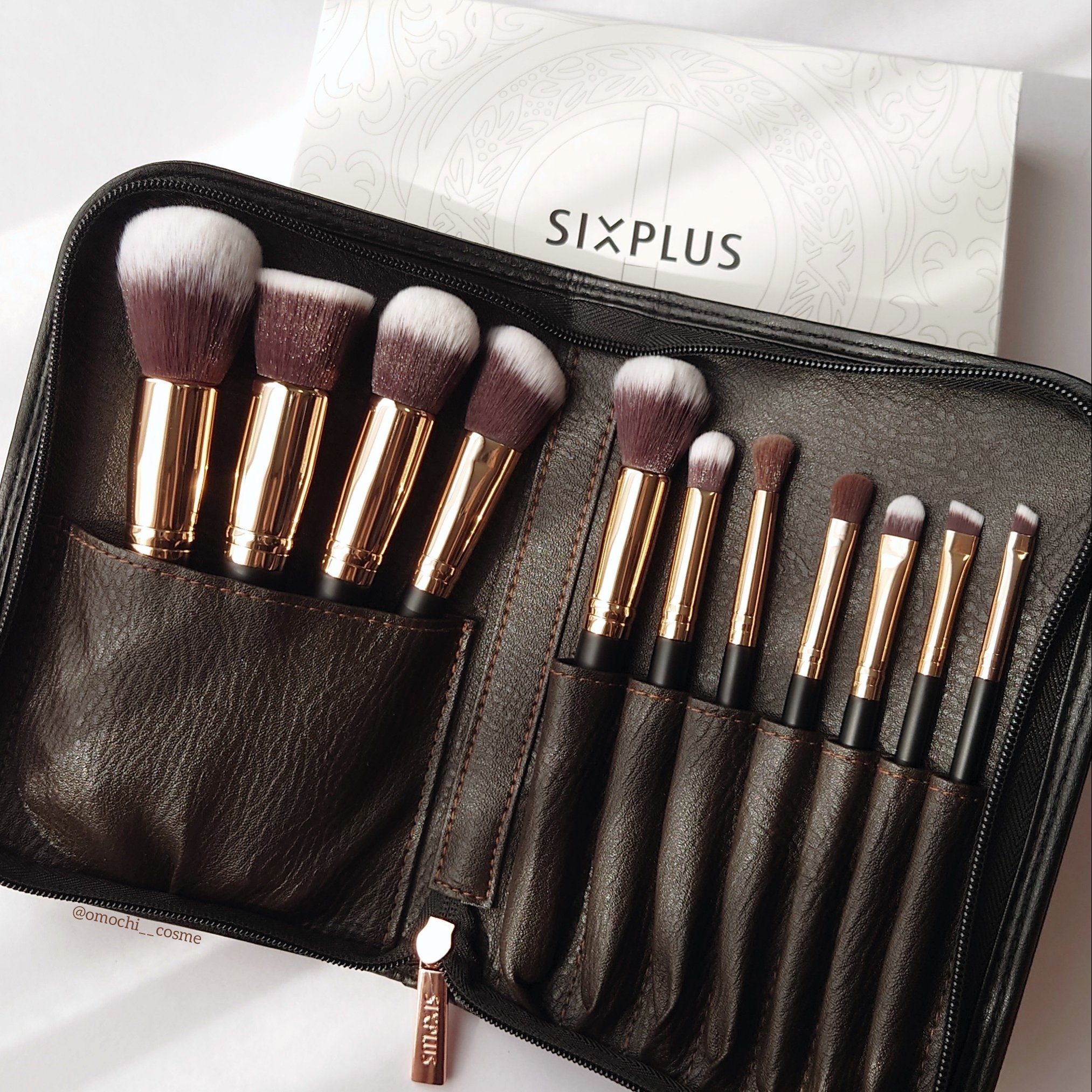 貴族のゴールド メイクブラシ11本セット 化粧ポーチ付き/SIXPLUS/メイクブラシを使ったクチコミ（3枚目）