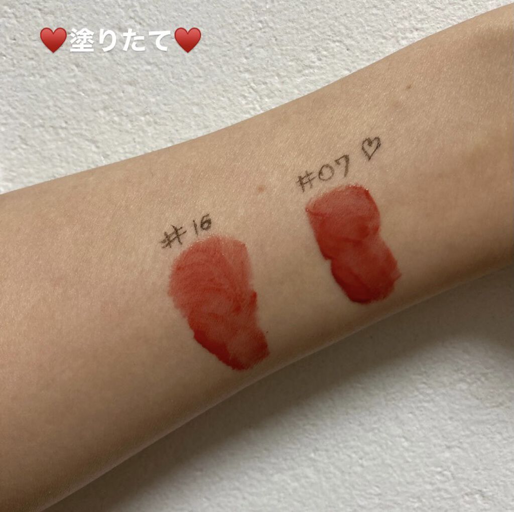 ジューシーラスティングティント/rom&nd/リップティントを使ったクチコミ（2枚目）