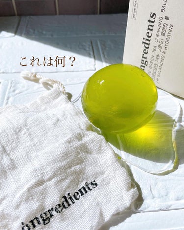 Jeju Green Tea Cleansing Ball/Ongredients/洗顔石鹸を使ったクチコミ（3枚目）