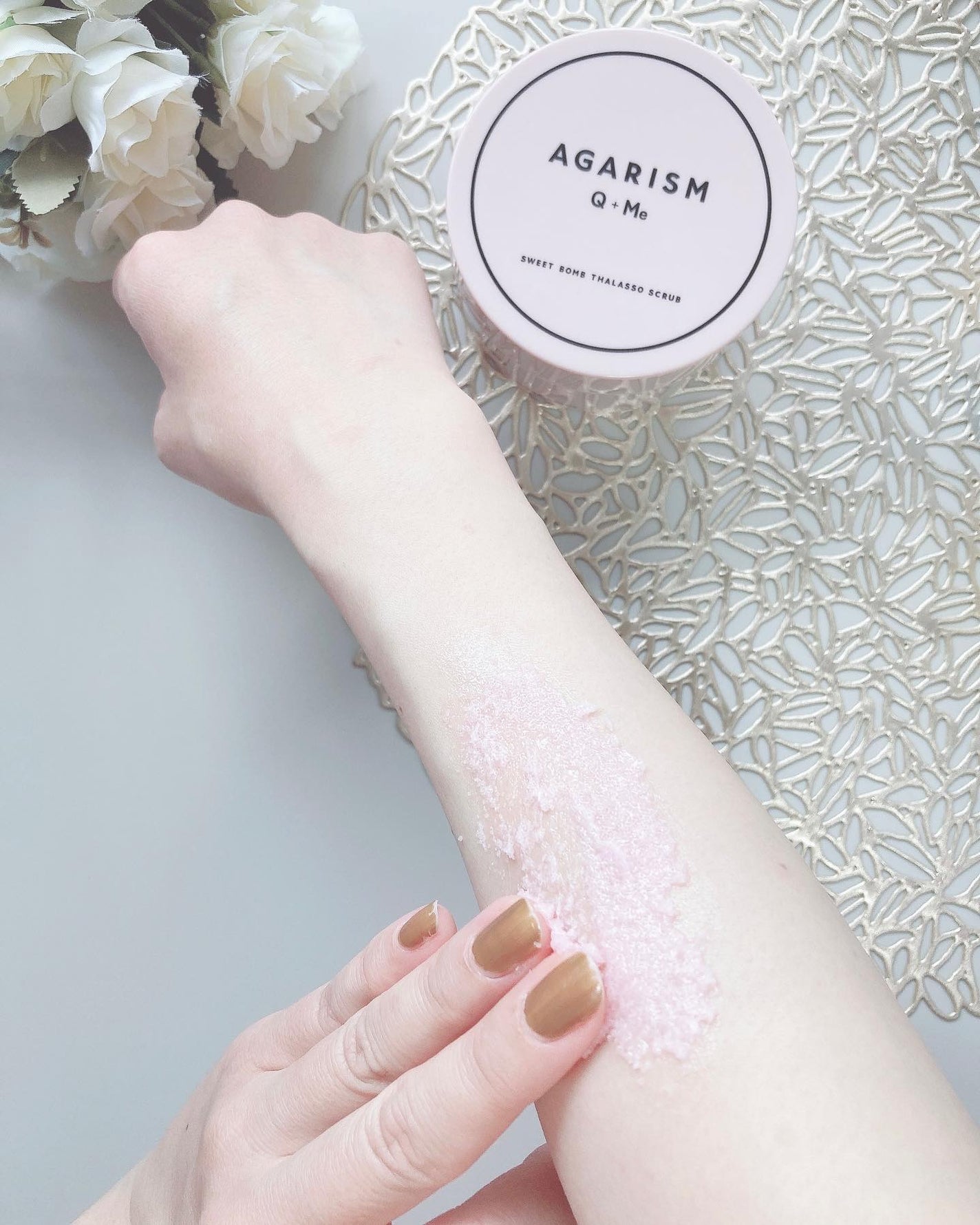 Q+Me スウィート ボム タラソ スクラブ/AGARISM/バスト・ヒップケアを使ったクチコミ(5枚目)