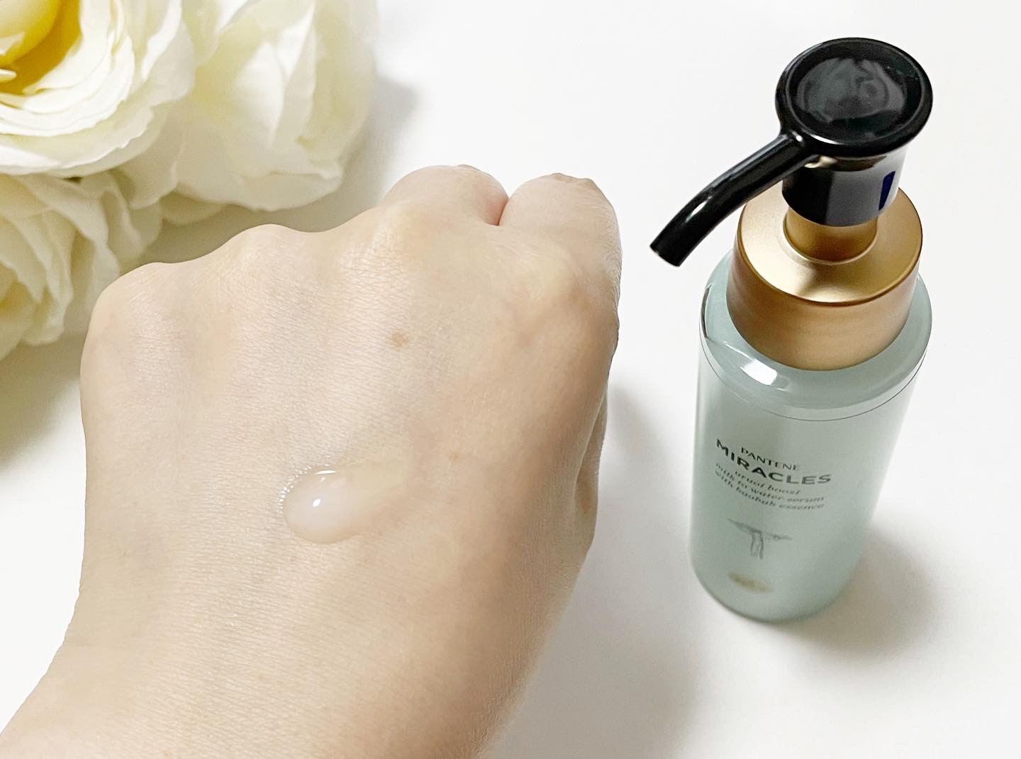 ミラクルズ うるおいブーストミルクウォーターセラム/パンテーン/アウトバストリートメントを使ったクチコミ（2枚目）