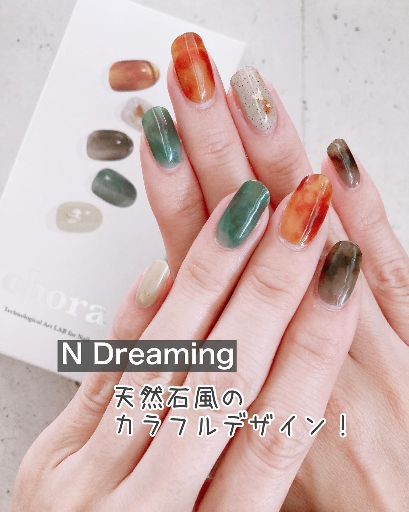 セミキュアジェルネイル(ハンド)/ohora/ネイルシールを使ったクチコミ(7枚目)