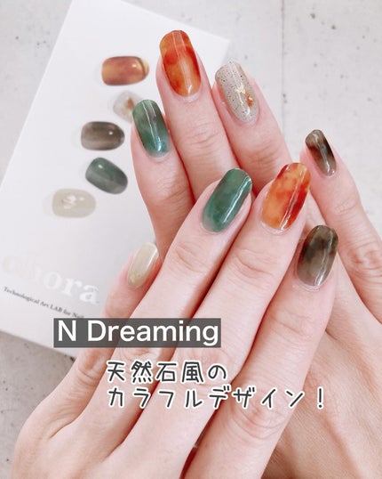 セミキュアジェルネイル(ハンド)/ohora/ネイルシールを使ったクチコミ(7枚目)