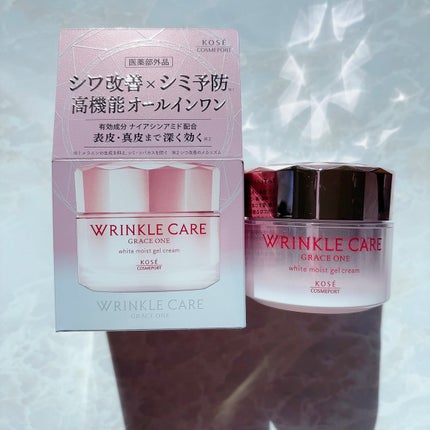 リンクルケア ホワイト モイストジェルクリーム/グレイスワン/オールインワン化粧品を使ったクチコミ(4枚目)
