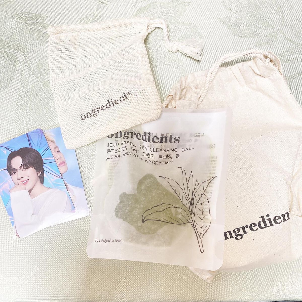Jeju Green Tea Cleansing Ball/Ongredients/洗顔石鹸を使ったクチコミ（2枚目）