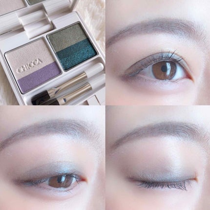 フローレスグロウ リッドテクスチャー アイシャドウ EX12 ロージージェイド/CHICCA/アイシャドウパレットを使ったクチコミ(3枚目)