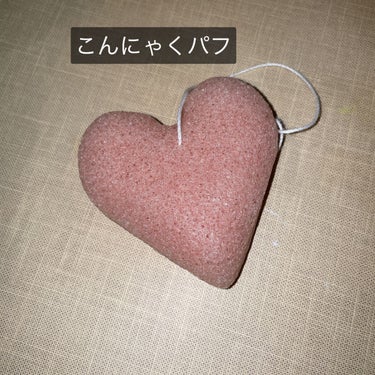 こんにゃくパフ (ハート)/DAISO/パフ・スポンジを使ったクチコミ（1枚目）