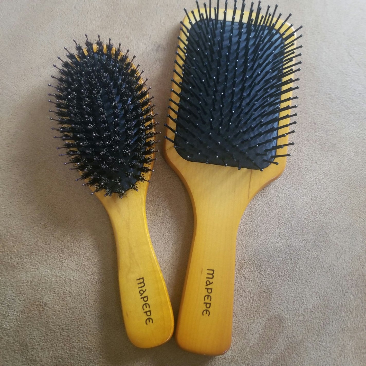 つやつや天然毛のミックスブラシ/マペペ/ヘアブラシを使ったクチコミ(1枚目)