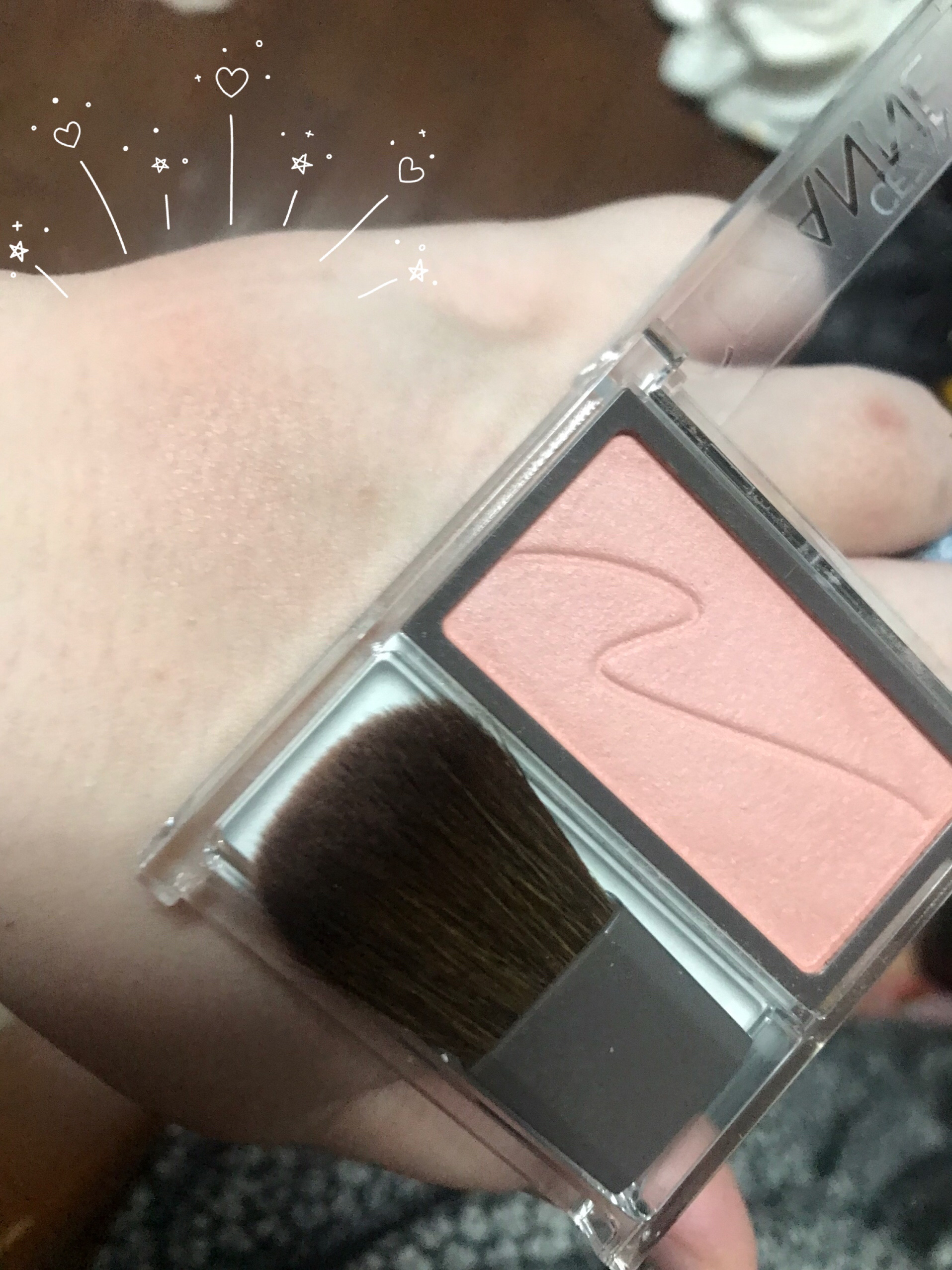 チークブラッシュ/CEZANNE/パウダーチークを使ったクチコミ（2枚目）