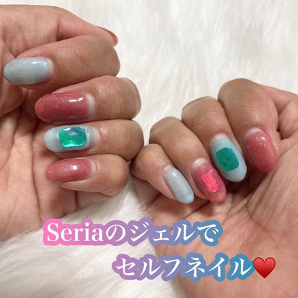 #セルフネイル,#セルフジェルネイル,#ジェルネイル,#ネイル,#時短ネイル,#100均ネイル,#サマーネイルのネイルデザイン