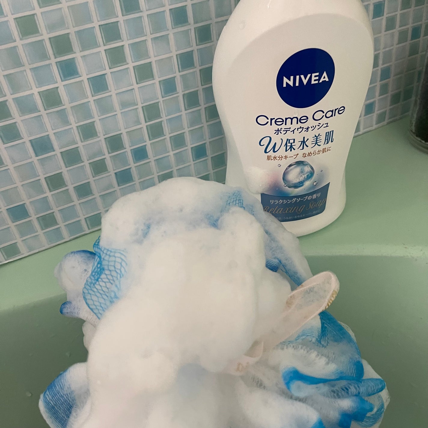 クリームケア ボディウォッシュ W保水美肌 リラクシングソープの香り/ニベア/ボディソープを使ったクチコミ(5枚目)