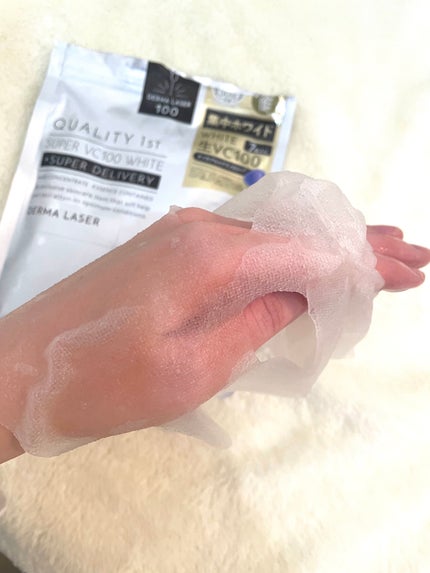 ダーマレーザー スーパー VC100 ホワイトマスク/クオリティファースト/シートマスク・パックを使ったクチコミ(2枚目)