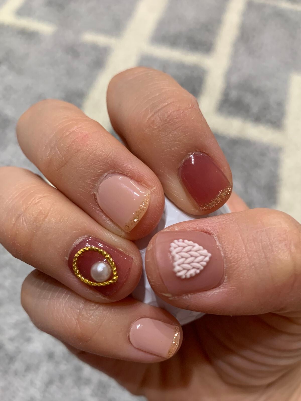 セミキュアジェルネイル(ハンド)/ohora/ネイルシールを使ったクチコミ(2枚目)