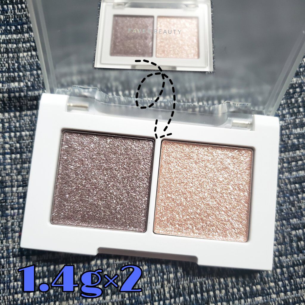 マイカラー デュオシャドウ/FAVES BEAUTY/アイシャドウパレットを使ったクチコミ(2枚目)