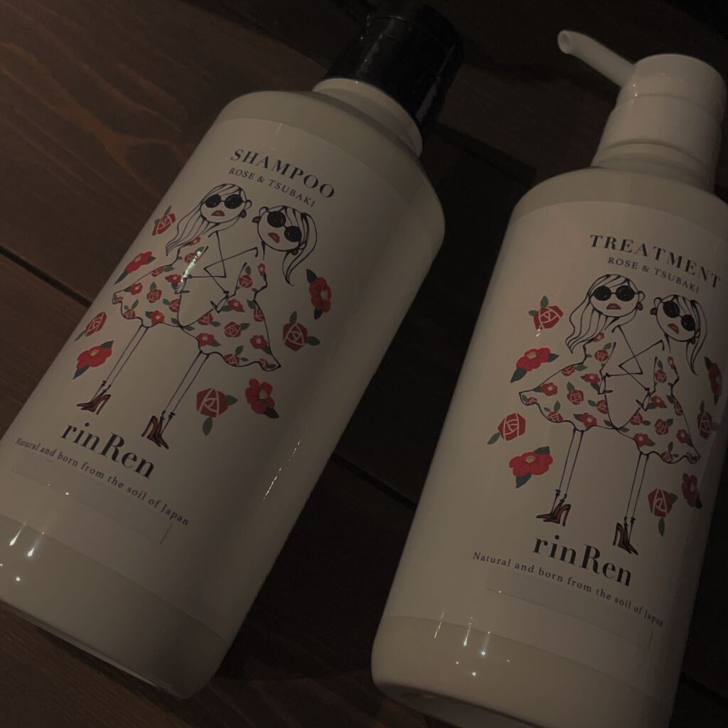 シャンプー／トリートメント ローズ＆ツバキ/rinRen（凛恋）/市販シャンプーを使ったクチコミ（1枚目）