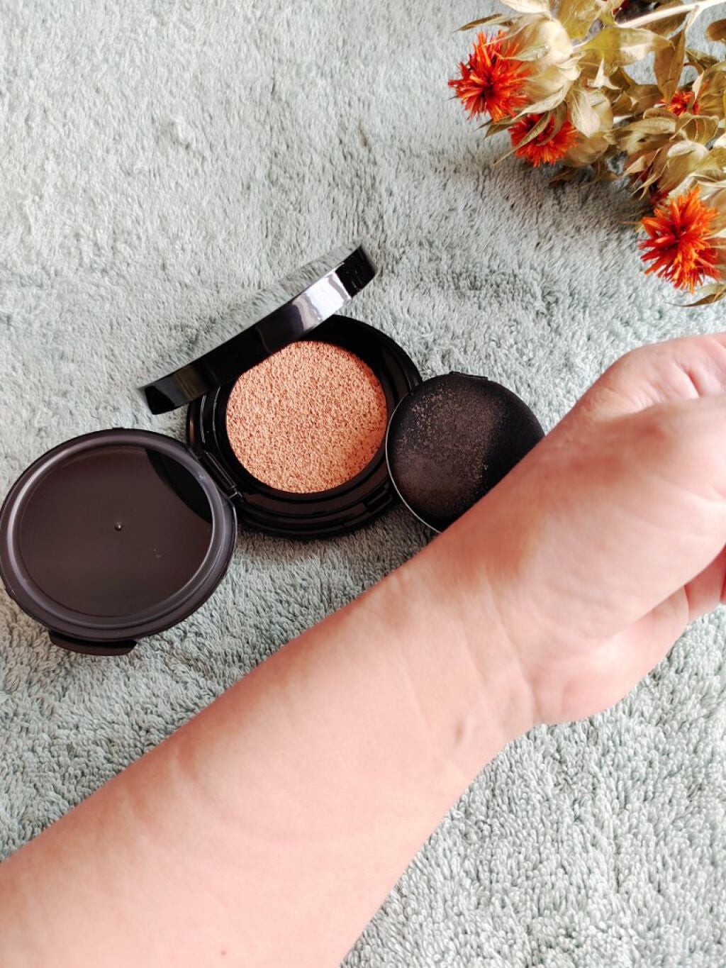 スキンリフレクト ラスティング UV クッションファンデーション/ADDICTION/クッションファンデーションを使ったクチコミ(2枚目)