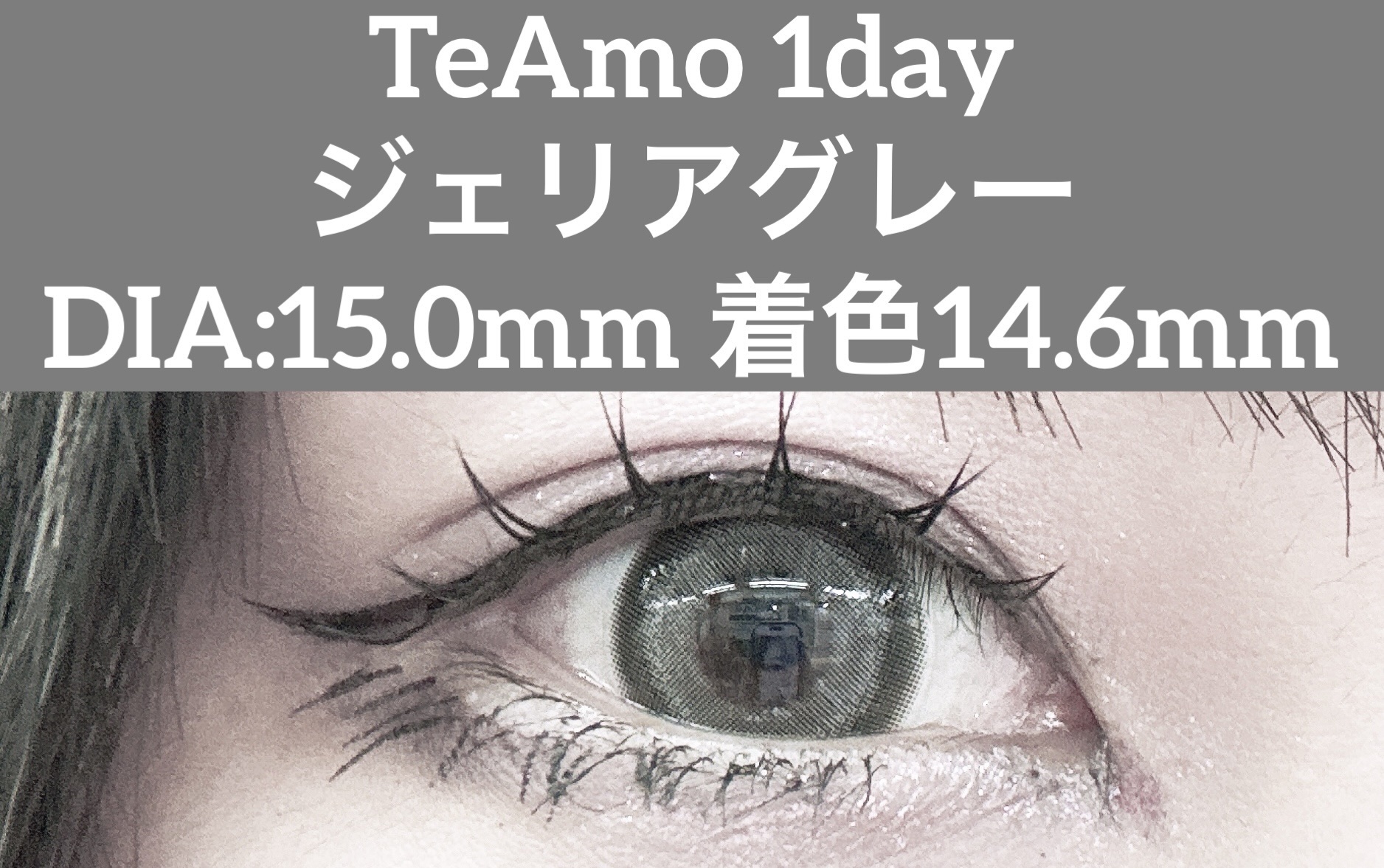TeAmo 1DAY ジェリア グレー Jellia Gray/TeAmo/ワンデー（１DAY）カラコンを使ったクチコミ（1枚目）