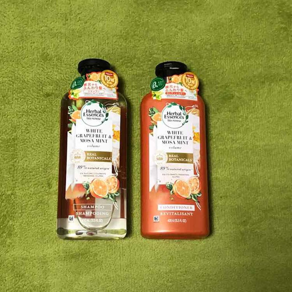 ビオリニュー ホワイトグレープフルーツ&ミント シャンプー/コンディショナー/ハーバルエッセンス/市販シャンプーを使ったクチコミ(1枚目)