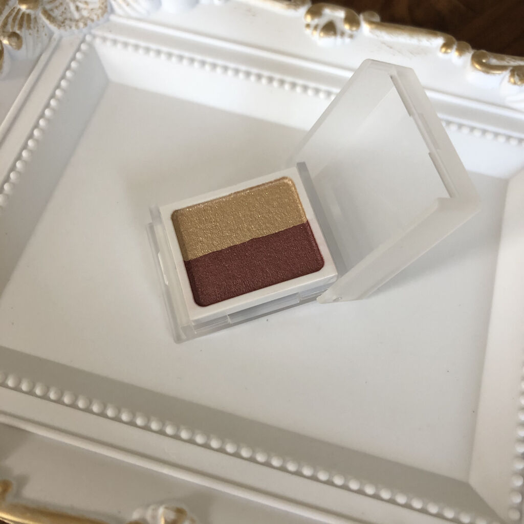 アイカラー2色タイプ ボルドー×ブラウン/無印良品/アイシャドウパレットを使ったクチコミ（2枚目）