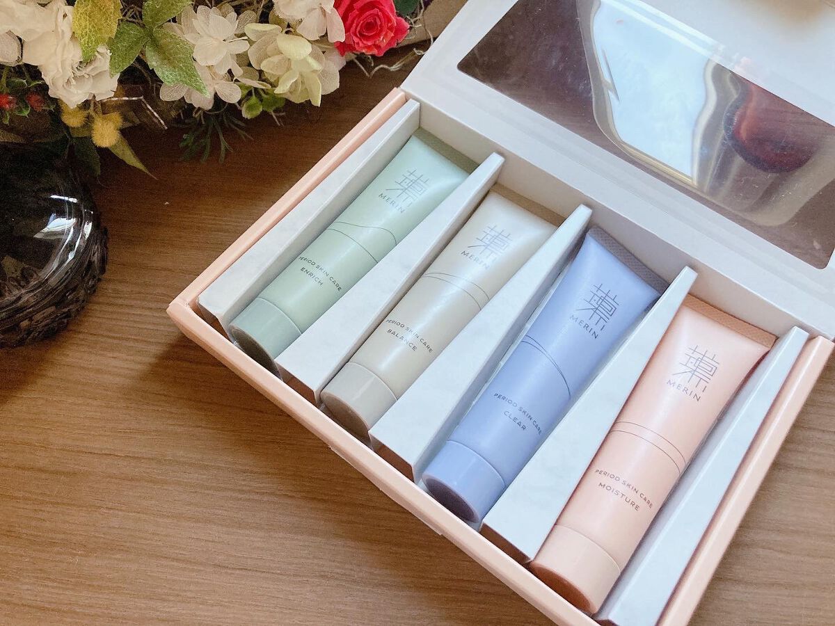 ピリオドスキンケア 美容ジェルクリーム マンスリーセット /MERIN/スキンケアキットを使ったクチコミ（1枚目）