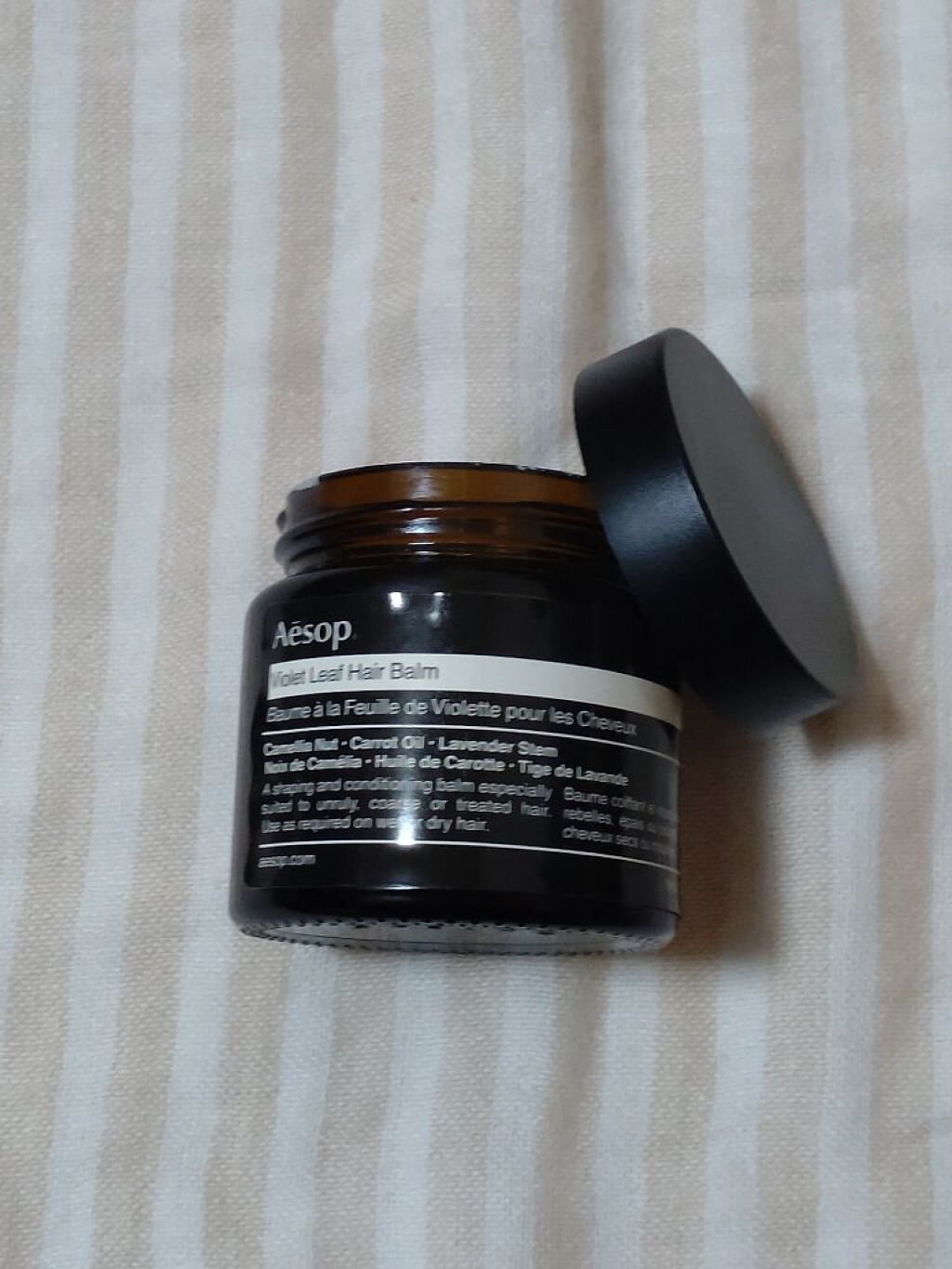 Aesop バイオレットヘアリーフ ヘアバームのクチコミ「◇アトピー肌さんの使い切り備忘録 その8
 ・髪を乾かす前の保湿用に使用していました
 ・やわ.....」（1枚目）