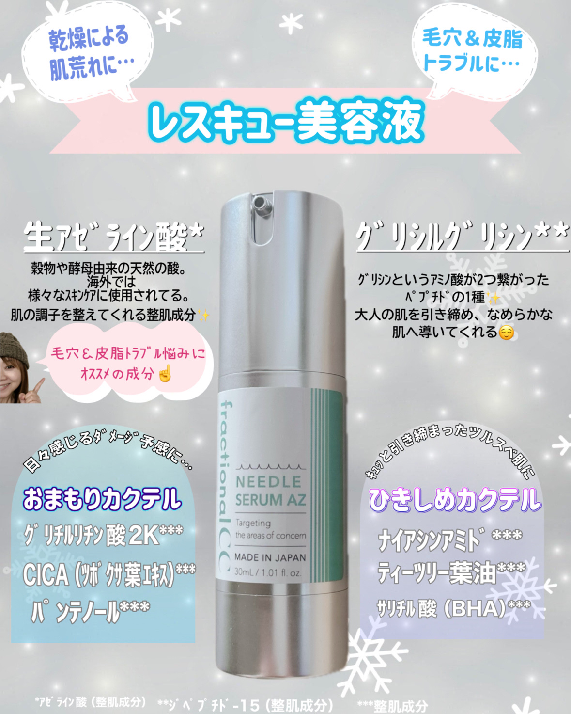 ニードルセラムAZ/fractionalCC/美容液を使ったクチコミ（2枚目）