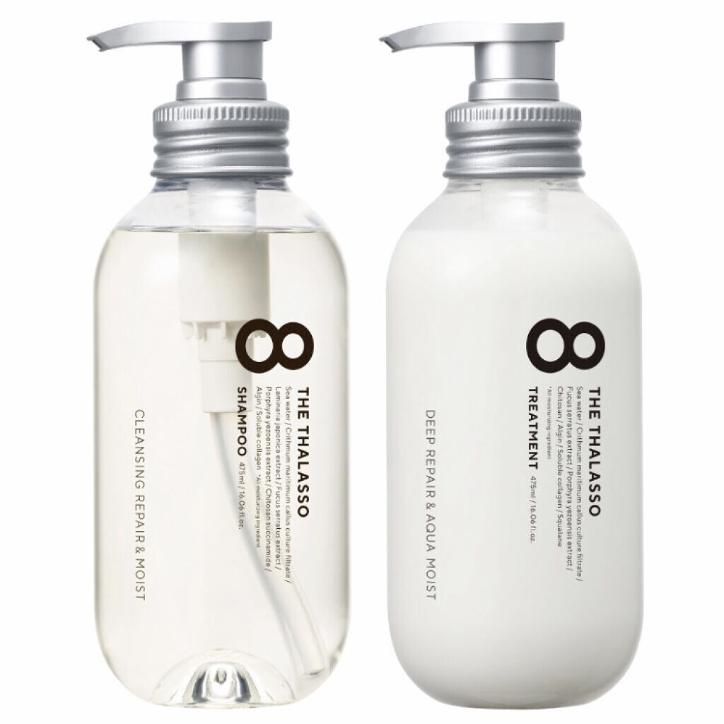 [旧商品]クレンジングリペア＆モイスト 美容液シャンプー／ディープリペア＆アクアモイスト 美容液トリートメント/エイトザタラソ/市販シャンプーを使ったクチコミ（1枚目）