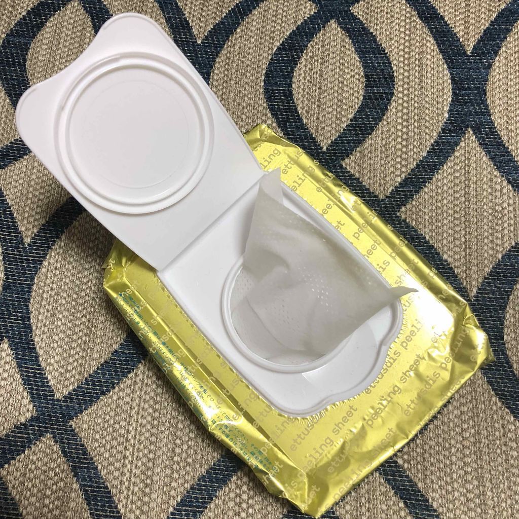 ふきとりピーリングシートN/ettusais/ピーリングを使ったクチコミ（2枚目）