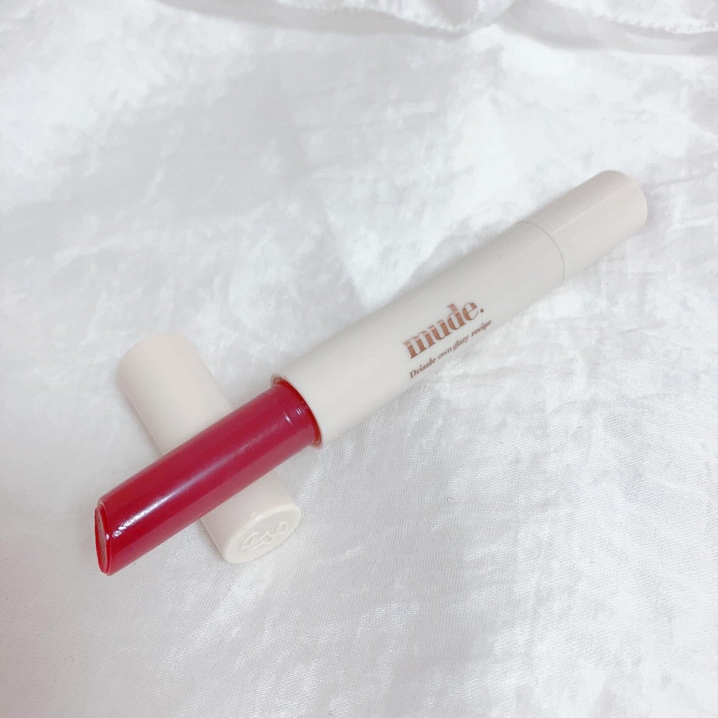 ドリズルバーム/mude/口紅を使ったクチコミ(4枚目)