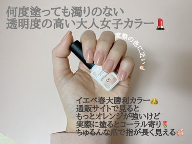 ネイル工房 セルフカラージェルのクチコミ「【使った商品】
ネイル工房
Selfカラージェル
ICE CLEAR N1010

【商品の特.....」（2枚目）