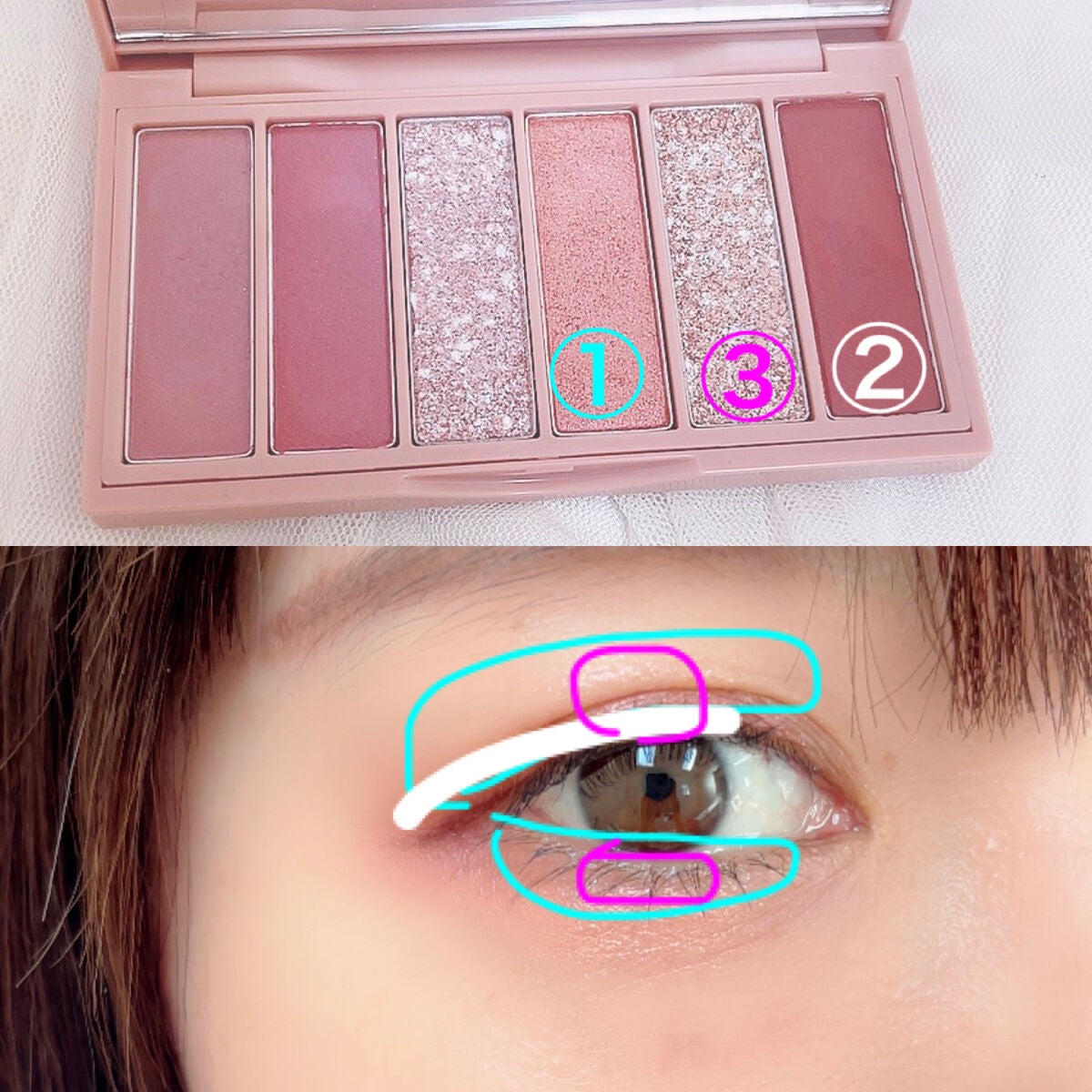 プレイカラーアイズミニ ローズボム/ETUDE/アイシャドウパレットを使ったクチコミ(2枚目)