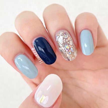 セミキュアジェルネイル(ハンド)/ohora/ネイルシールを使ったクチコミ(8枚目)