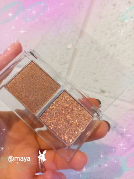デュオ ポケット グリッター シャドウ 01 CARAMELIZED SALT/PERIPERA/アイシャドウパレットを使ったクチコミ(2枚目)