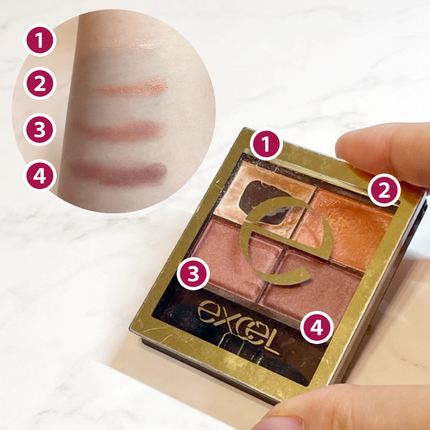 スキニーリッチシャドウ/excel/アイシャドウパレットを使ったクチコミ(2枚目)