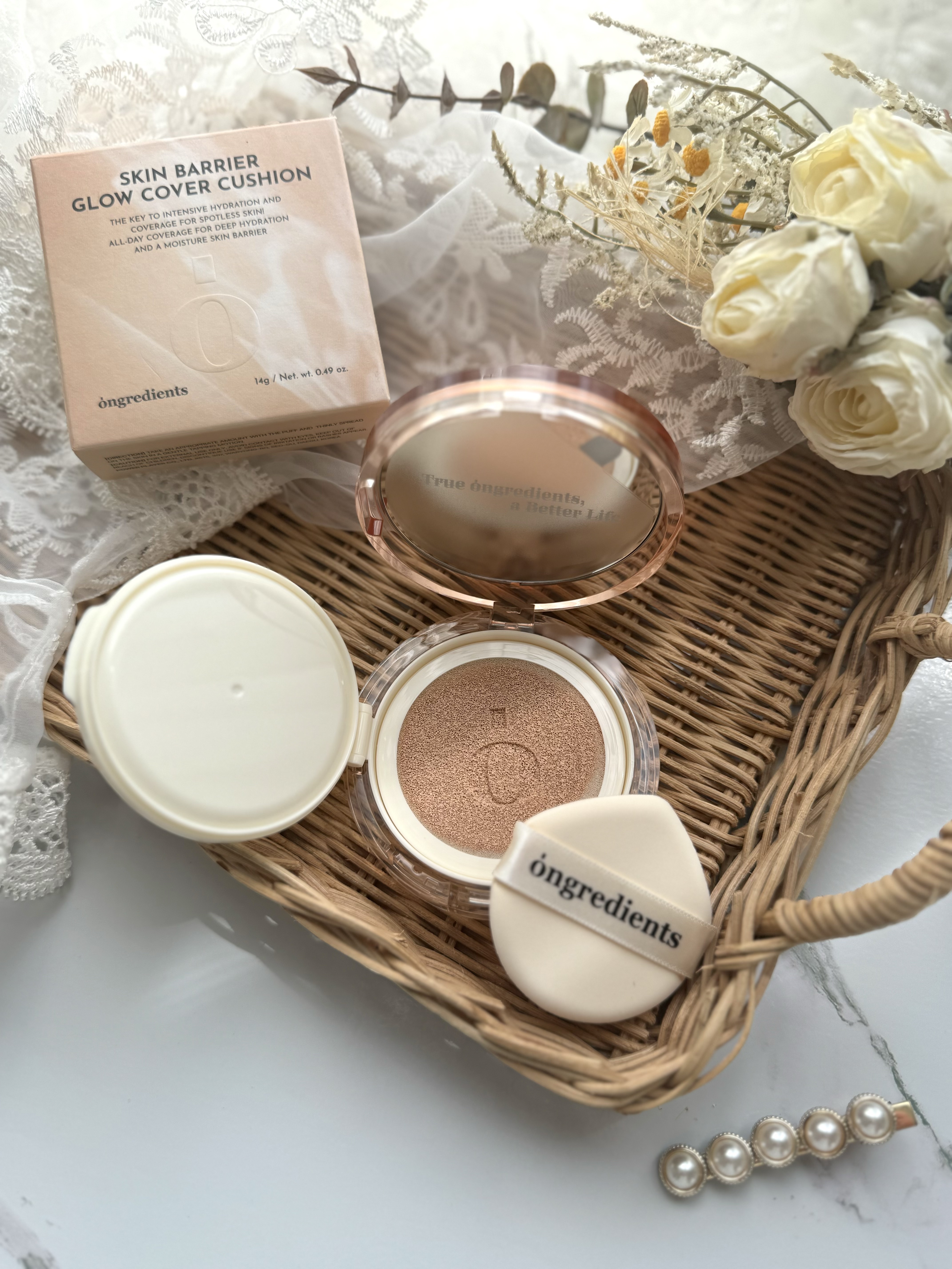 スキンバリアグロウカバークッション/Ongredients/クッションファンデーションを使ったクチコミ（1枚目）