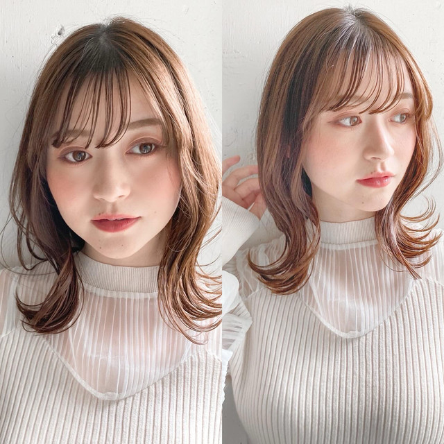 くびれミディアムヘア