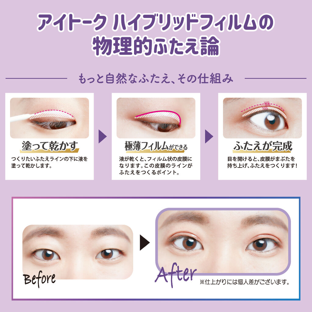 ハイブリッドフィルム/アイトーク/二重まぶた用アイテムを使ったクチコミ（3枚目）