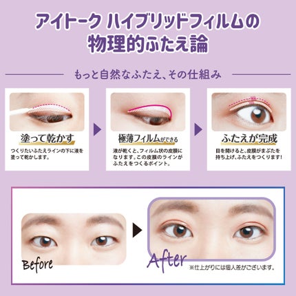ハイブリッドフィルム/アイトーク/二重まぶた用アイテムを使ったクチコミ(2枚目)
