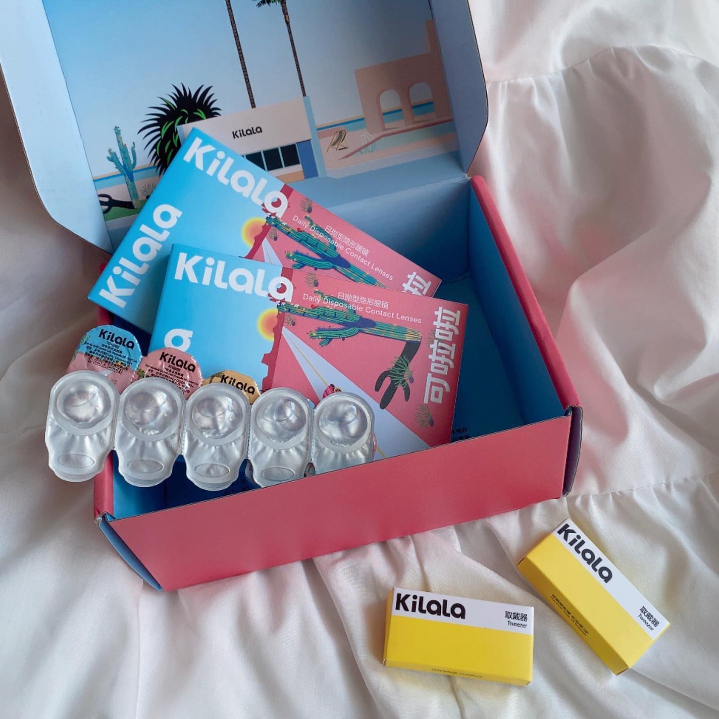 びゃっこまる on LIPS 「うるんだピンクでロマンチックなカラコン…໒꒱⋆゚KILALAの..」(5枚目)